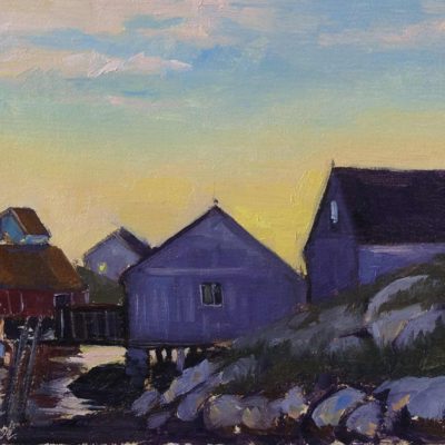 "Cottone Candy Sunset" 6X8 oil, $275 available at Made in the Maritimes