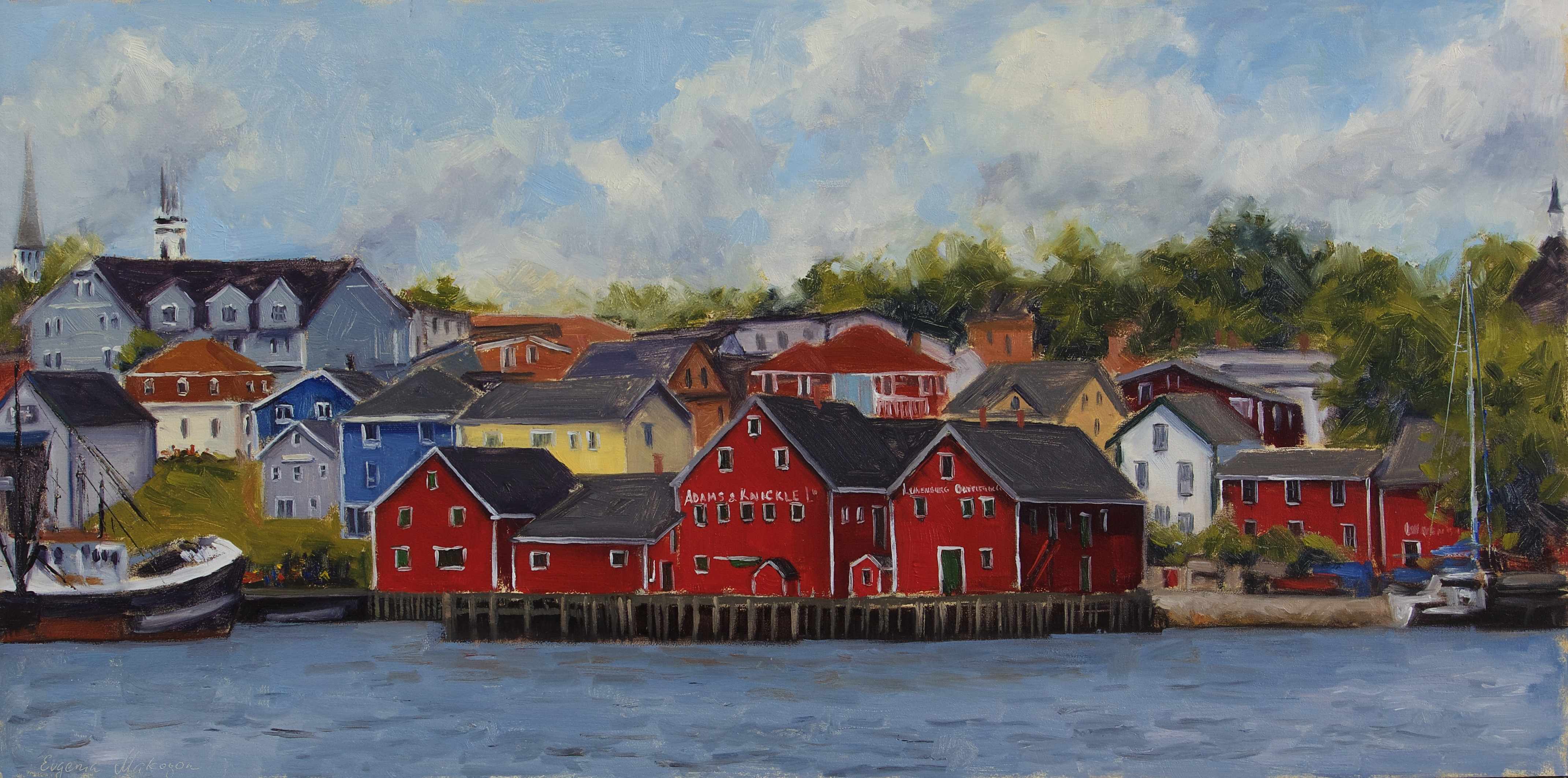 oil painting of Adams and Knuckle in Lunenburg