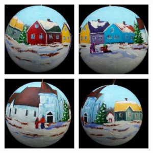 Peggy's Cove ornament. Acrylic. SOLD