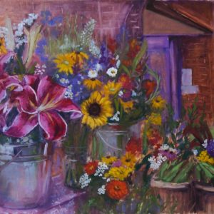 "Market Lily. Historic farmers market" 18X24 oil on panel, SOLD 