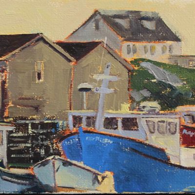 "Little Peggy's" 4X12 oil, $275 available at Made in the Maritimes 