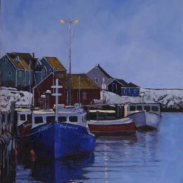 "Miss Peggy's winter morning" 30X24 oil, available Made in the Maritimes