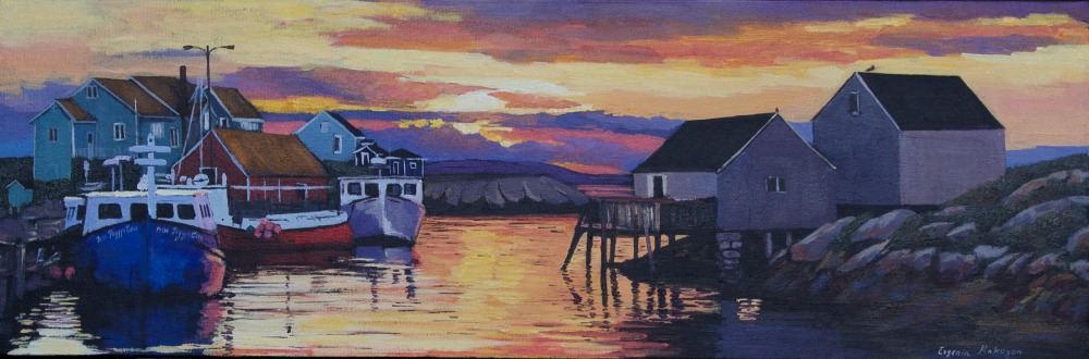Peggy’s Cove paintings available at Made in the Maritimes in Nova Scotia