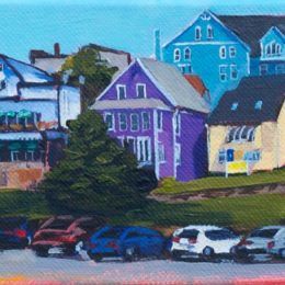 "Town of Lunenburg" 4X12 acrylic, SOLD