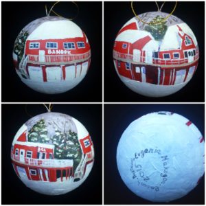 Banook, Dartmouth ornament, acrylic $95