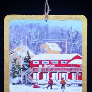 Winter Fun. Banook ornament, acrylic $120
