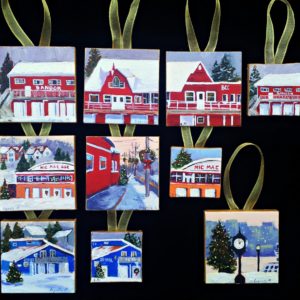 3X3 and 2X2 acrylic on canvas, Dartmouth miniature collection
